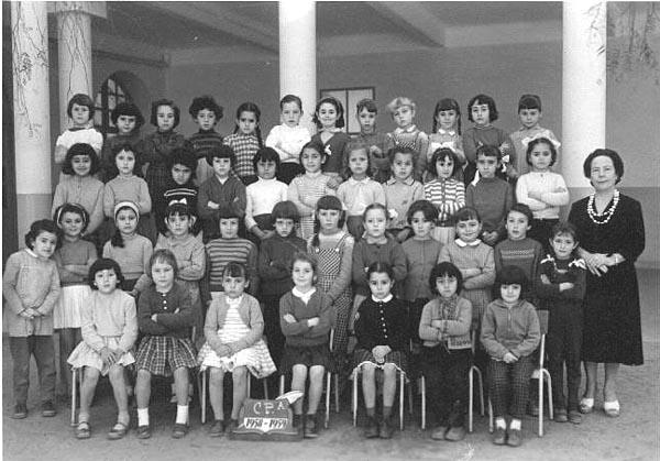 b_1958-1959_cp_a.jpg - Ecole Berchet - TANGER / MAROC - Année scolaire: 1958-1959- CP a  Photo communiquée par Dolores Zaragoza Pulpillo 