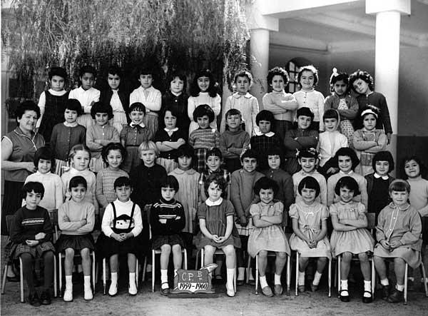 b_1959-1960_cp_b.jpg - Ecole Berchet - TANGER / MAROC - Année scolaire: 1959-60 CP b  Photo communiquée par Marie Christine CLARAZ 